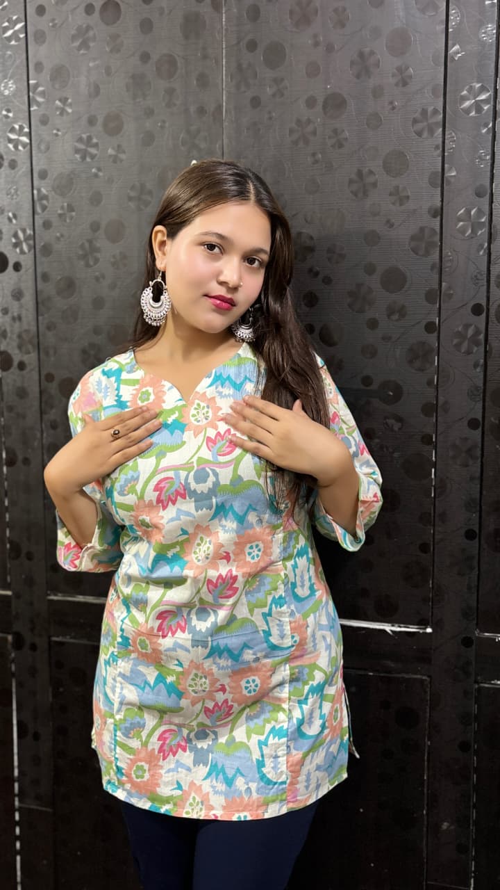 The Sanorita Pastel Floral Kurti