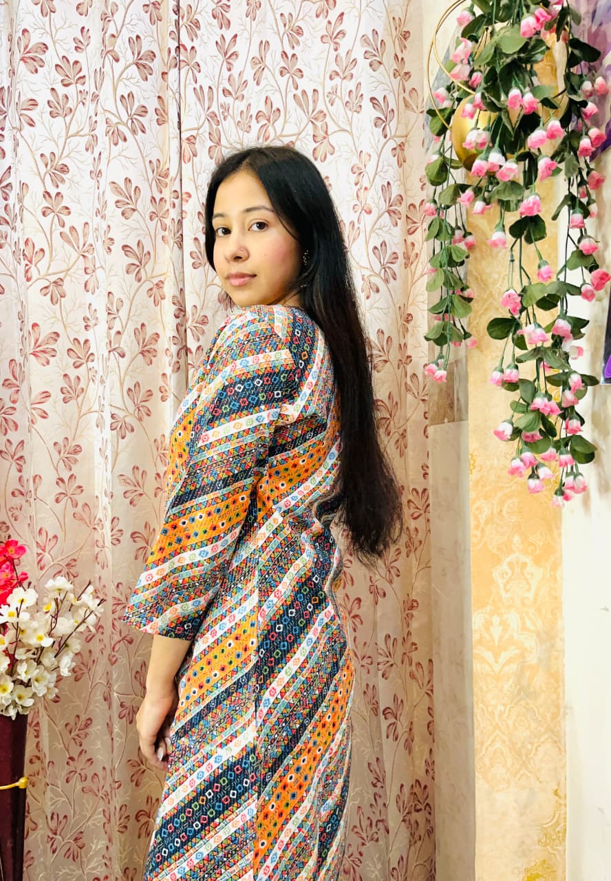 Tiya Geometric Print Kurti