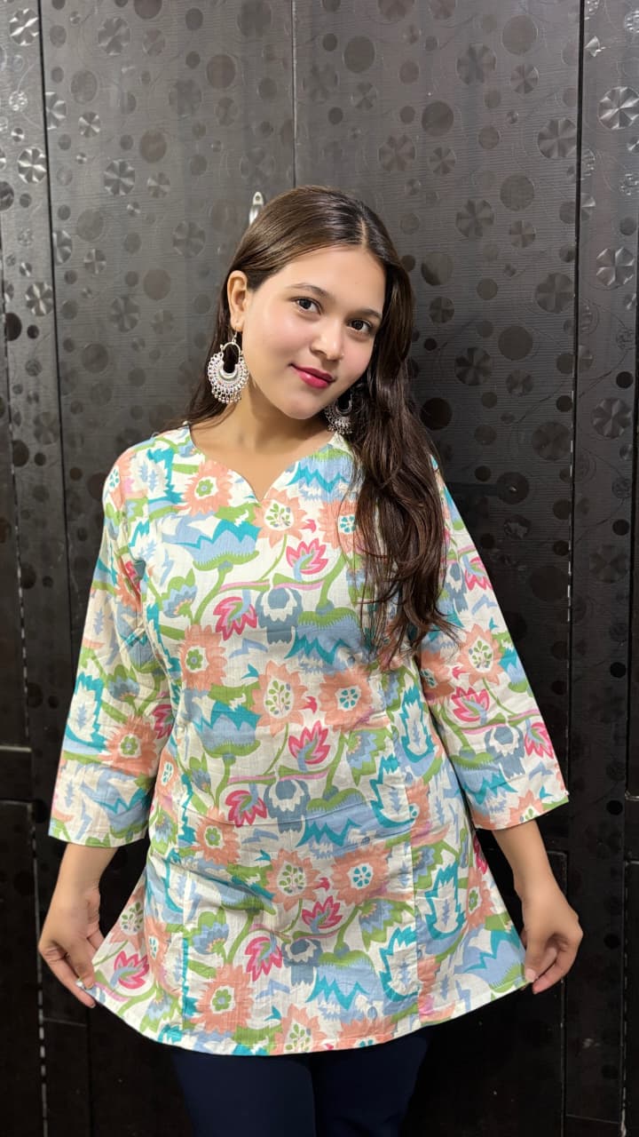 The Sanorita Pastel Floral Kurti