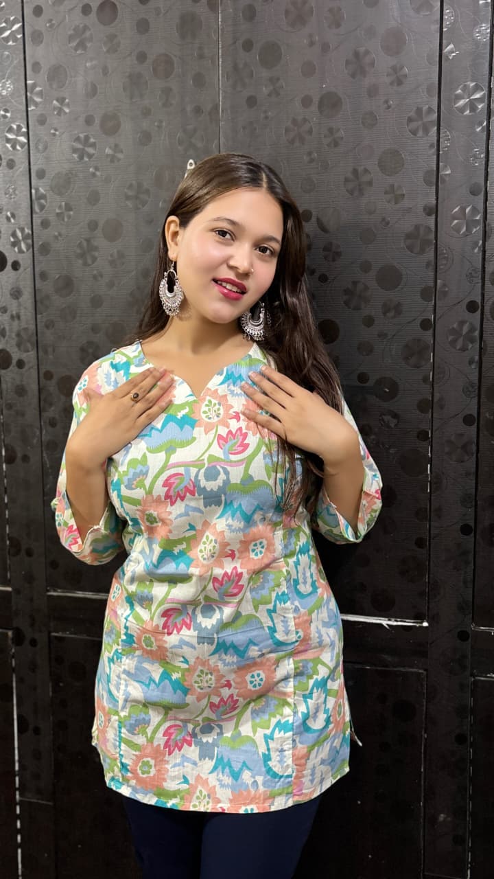 The Sanorita Pastel Floral Kurti