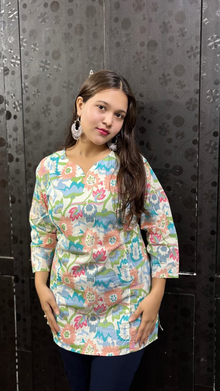 The Sanorita Pastel Floral Kurti